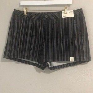 Striped Black Women's Shorts